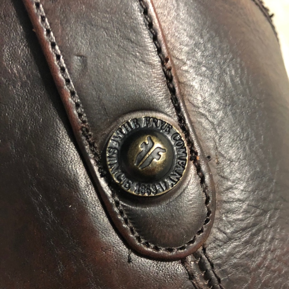 FRYE Melissa Button Leather Riding Boots. - Picture 6 of 14